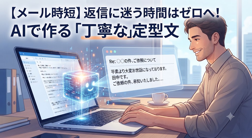 【メール時短】返信に迷う時間はゼロへ！AIで作る「丁寧な」定型文