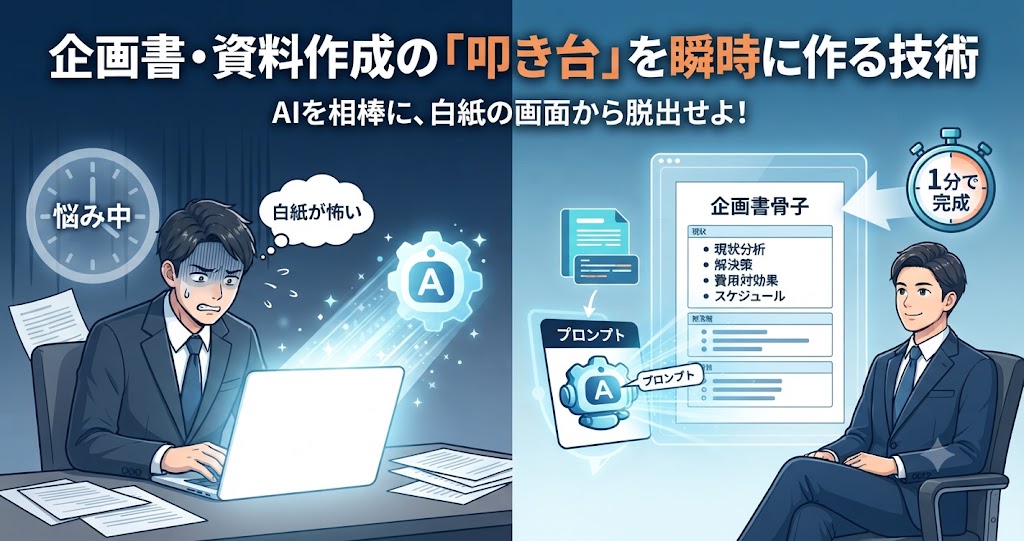 企画書・資料作成の「叩き台」を瞬時に作る技術