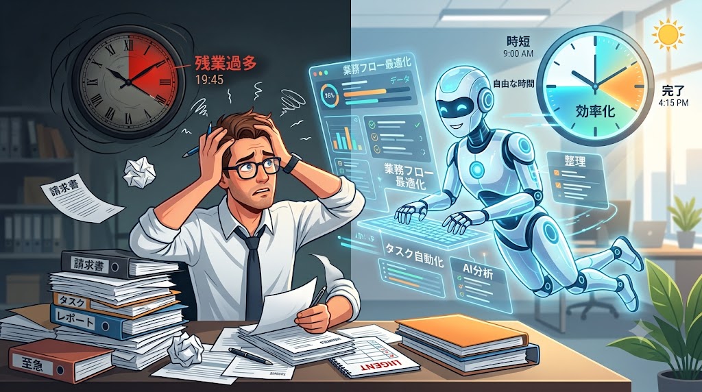 【入門】なぜあなたの​仕事は​終わらないのか？​生成AIで​業務を​「半分」に​する​ロードマップ